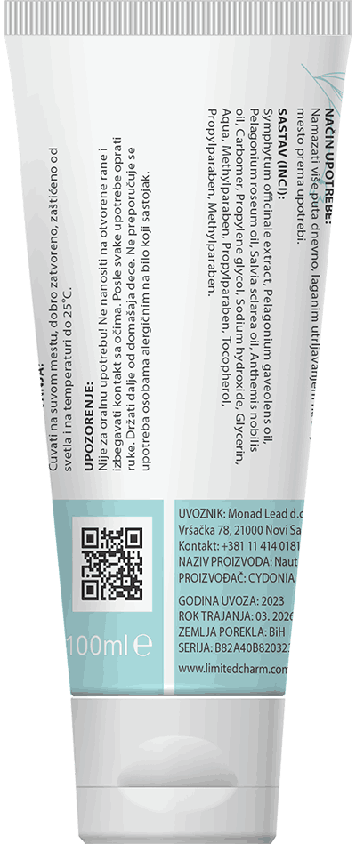 Nautubone Gel - Zadnja Etiketa