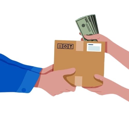 Dostavljač predaje Nautubone paket kupcu